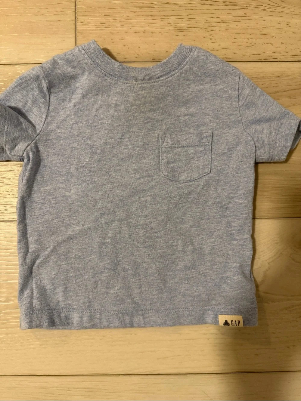 GAP Heather Light Blue Pocket Tee